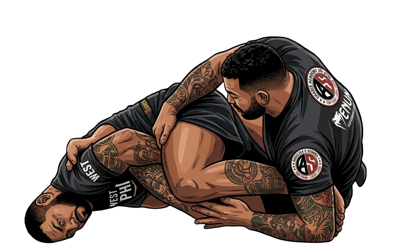 Soneka passando a guarda em treino no-gi