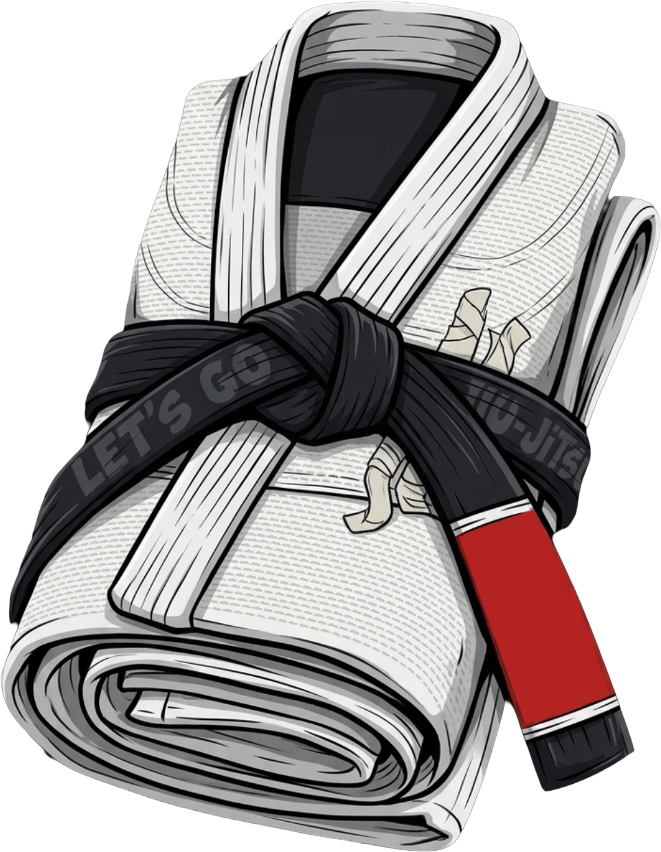 Kimono da Soneka Jiu-Jitsu dobrado com faixa preta