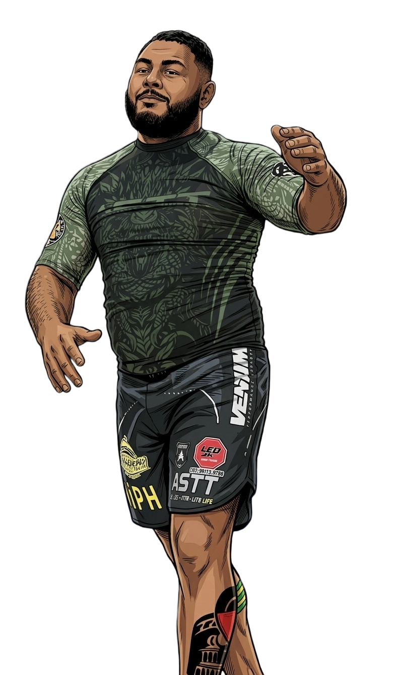 Soneka de rashguard pronto para o combate